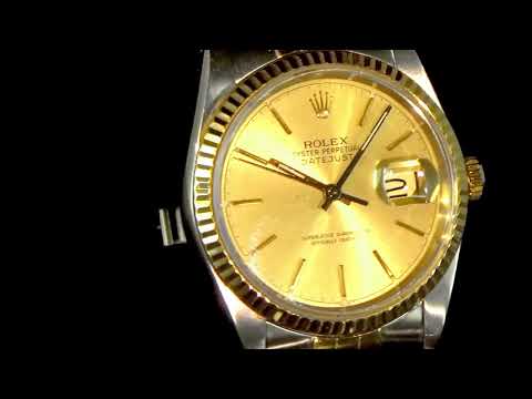 Men's 18k Yellow Gold/Stainless Steel Rolex Datejust Automatic Wristwatch.