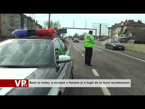 Beat la volan, a acroşat o femeie şi a fugit de la locul accidentului