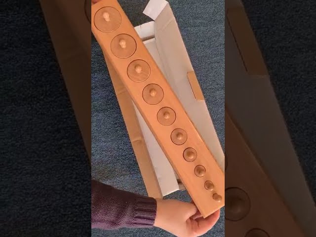 Vídeo relacionado con Echehi Juguetes Montessori 2 en 1 para Enhebrar Cuentas, Formas a Juego, Desarrollo de la Motricidad Fina, Bloques Apilables de Madera