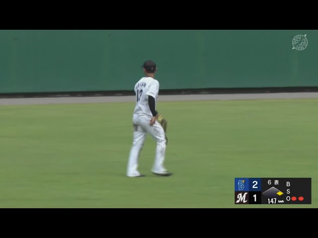 【ファーム】左中間の痛烈な打球に追いつく!! マリーンズ・平沢大河のランニングキャッチ!! 2023年8月16日 千葉ロッテマリーンズ 対 横浜DeNAベイスターズ