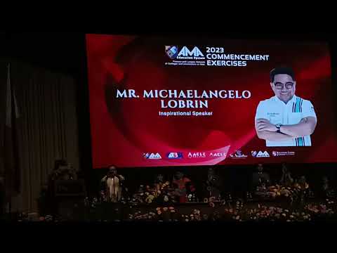 Michael Angelo Lobrin Inspirational Speech during Graduation