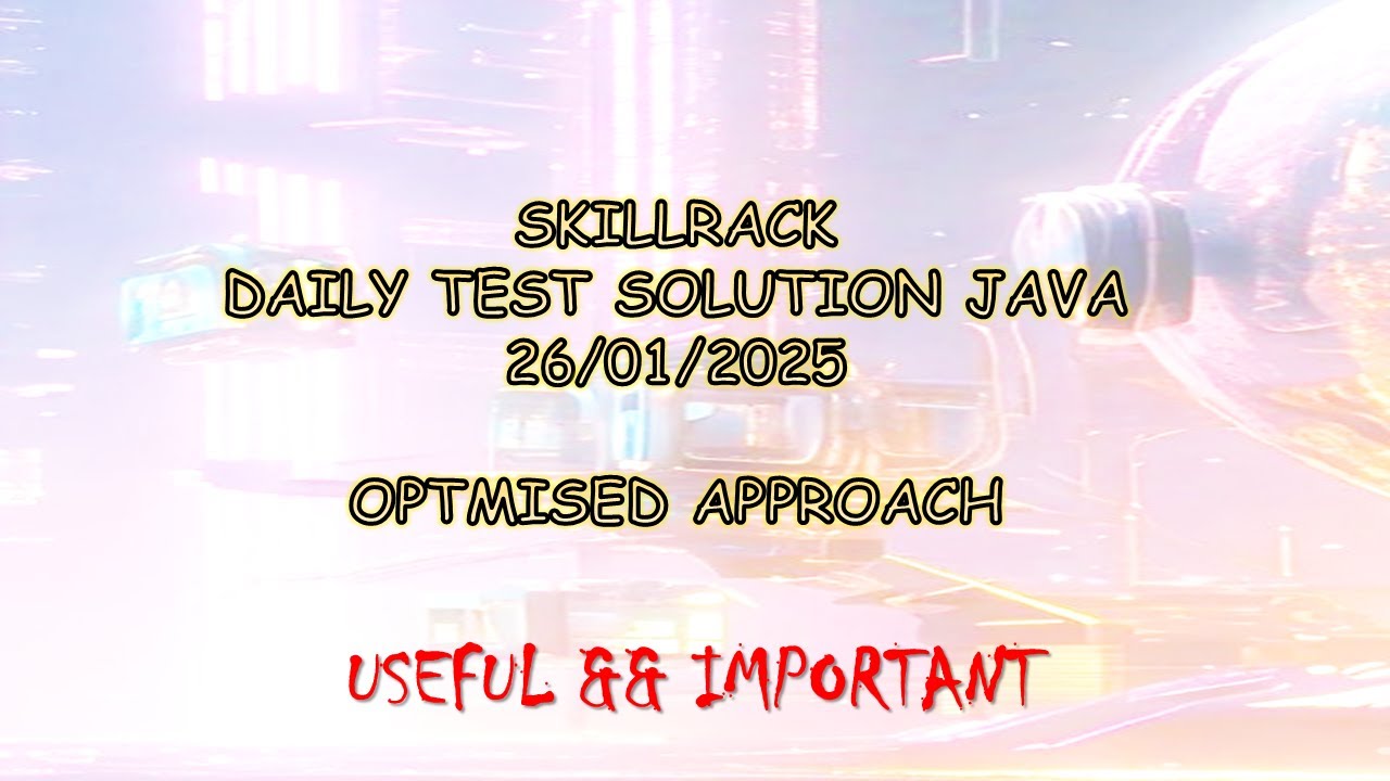 SkillRack Daily Test Java Solution | 26/01/2025 #skillrack #coderack