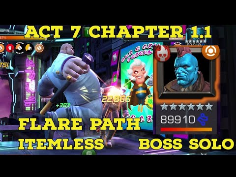 ACT 7 CHAPTER 1.1 FLARE PATH | YONDU BOSS SOLO WITH KINGPIN | MARVEL CONTEST OF CHAMPIONS |