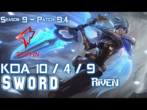 GRF Sword RIVEN vs IRELIA Top - Patch 9.4 KR Ranked