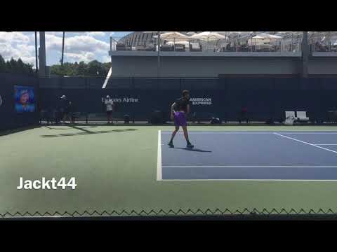 Taylor Fritz US Open 2019 massive serve practice