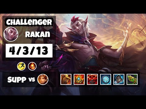 Rakan Support 11.16 Challenger Gameplay Replay - S11 (4/3/13) - KOREAN