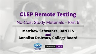 CLEP Remote Testing No-Cost Study Materials Part 6