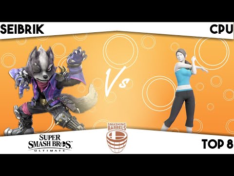Smashing Barrels Top 8 — Seibrik (Wolf) vs CPU (Wii Fit Trainer)