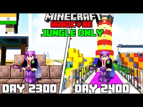I Survived 2400 Days in Jungle Only World in Minecraft Hardcore(hindi)