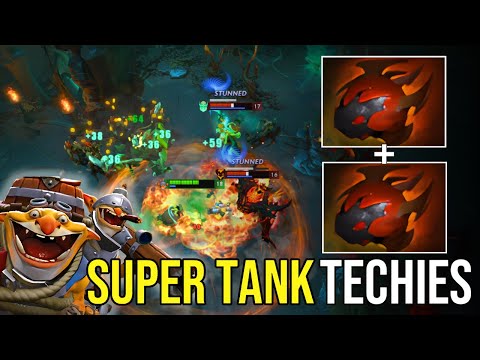 How Support Techies deal with Hard Carry? - Buy 2x Hearts of Tarrasque! | Dota 2 Highlights - 7.39c