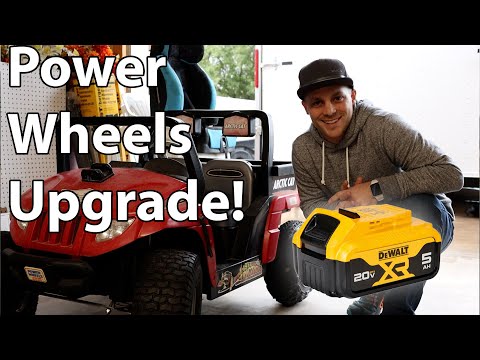 Power Wheels Upgrade - HOW TO (20V Battery Upgrade)