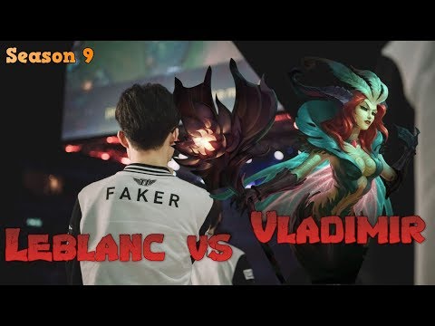 Faker - Leblanc vs Vladimir Mid - Patch 9.19 LoL Season 9 KR Ranked | League of Legends Replays