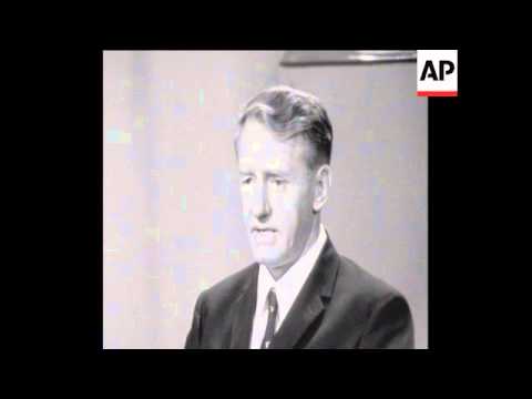 SYND  11 2 72 Rhodesian Prime Minister, Ian Smith, speaking at a major press conference