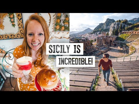Trying Sicily’s MOST DELICIOUS Dessert! + Exploring Taormina Coliseum Ruins / Mt. Etna 😍 (Italy)