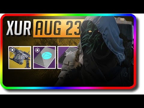 Destiny 2 - Xur Location, Exotic Armor Random Rolls & Xur Bounty "Arbalest" (8/23/2019 August 23) Video