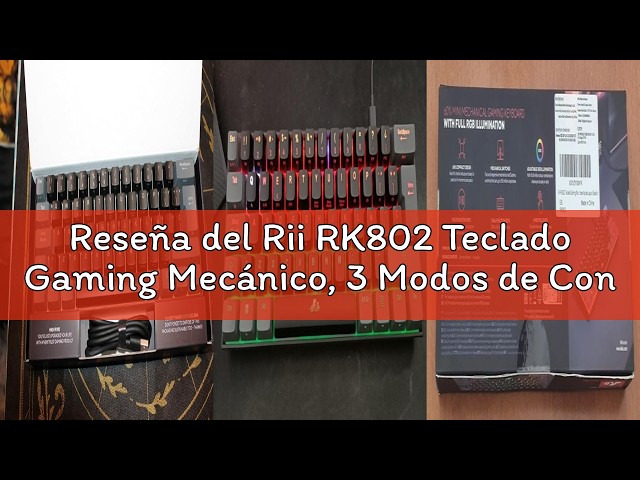 Vídeo relacionado con Rii RK801 Teclado Inalámbrico, 2 Modos de Conectividad, Retroiluminación RGB, Teclado con Mecanismo de Tijera, Layout Español
