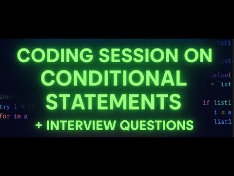 Python Programming Bootcamp Day 10coding Session On Conditional Statements