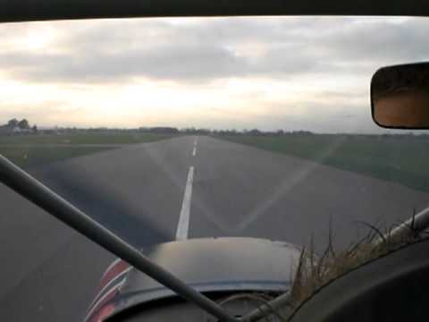 Landing PA-18 Piper Cub PH-KNE at Teuge Airport EHTE