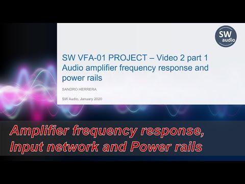 2.1. Amplifier frequency response, Input Network & Power rails - Audio Amplifier Design Fundamentals