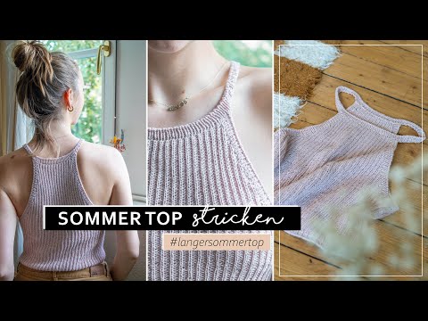 Sommertop Strickanleitung im Halbpatent | romantisches Top stricken