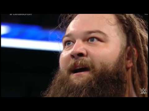 Luke Harper hits Bray Wyatt with the discus clothesline