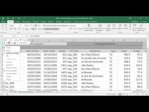 Excel - 1 Basique - Cours Introduction aux bases de données