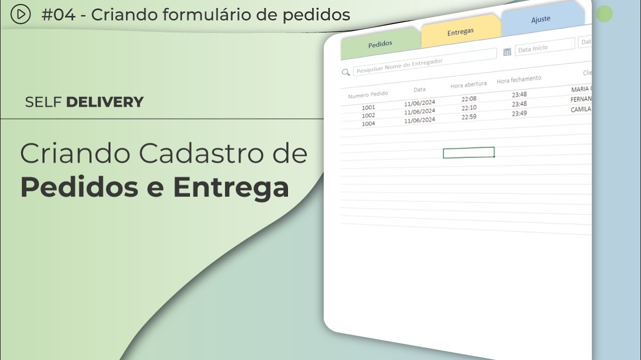 #4 Criando cadastro de Pedidos e Entregas - Criando formulário de pedidos [episódio 04]