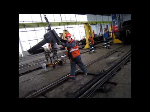 Train bogie change from European to Russian gauge - Brest, Belarus