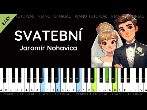 Jaromír Nohavica - Svatební (piano tutorial | klavír | akordy | noty | české písničky)