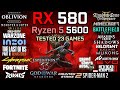 RX 580 Ryzen 5 5600 In 2025 Test In 23 Games Gaming Test In 2025