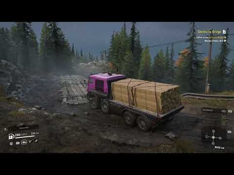 SNOWRUNNER Gameplay Walkthrough - Repairing Smithville Bridge - Part 22 (PS4)