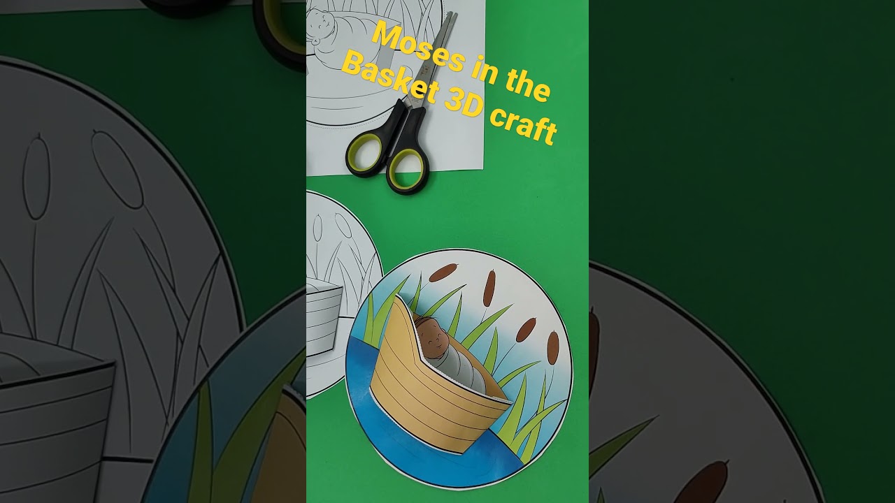 Moses in the Basket 3D Bible Craft for Sunday School