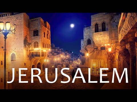 Illumination of Jerusalem. A Walk Through the beautiful city at night.