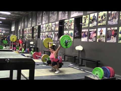 Olympic Weightlifting 2-26-15 - Hang Snatch, Jerk, Back Squat, Snatch Pull on Riser