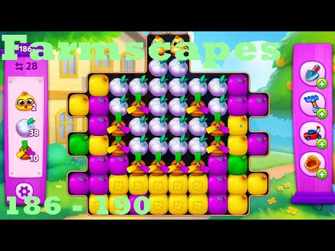 Farmscapes Level 186 - 190 HD Gameplay Walkthrough |  3 - match game | android | ios | pc | app