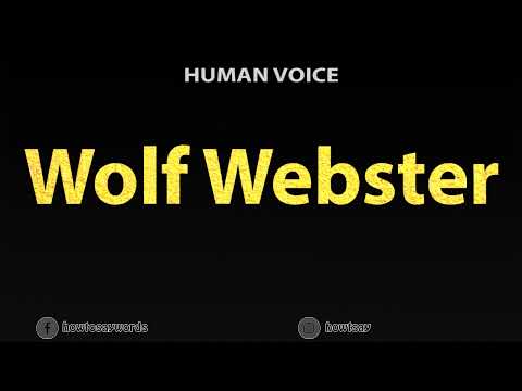 How To Pronounce Wolf Webster