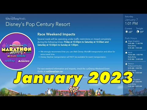 Disney's Pop Century Resort TV - Marathon Weekend 2023