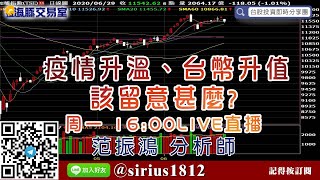 【海豚交易室】#范振鴻 0629，疫情升溫、台幣升值 該留意甚麼? 周一 16:00LIVE直播 (圖)