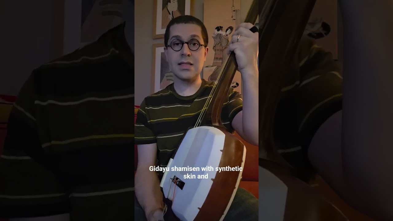 Gidayu shamisen - new synthetic skin by Bachido