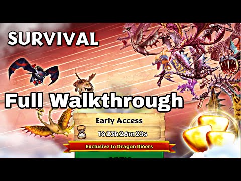 New SURVIVAL Gauntlet Full Walkthrough - Dragons:Rise of Berk