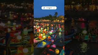 Lantern festival to celebrate the Full moon in hoi An, Vietnam #youtubeshorts #viral #shorts