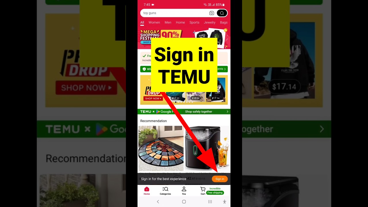 How to Sign In TEMU Account | Create Temu App | login temu #shorts