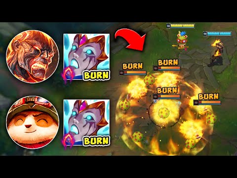WE RAN THE "DEEP BURNS" COMP! (EVERYONE DIES TO DOTS) - League of Legends