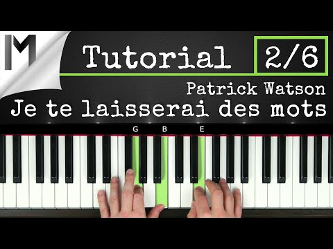 Je te laisserai des mots - Patrick Watson - Full Piano Tutorial [Part 2/6]