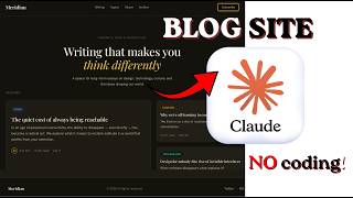 Claude AI Website Design Tutorial 🔥 Create Blog Site Instantly