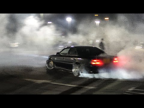 580+ BHP Toyota Chaser JZX100 Drifting At Car Meet! - Drifting, Burnouts & 2-Step! (1JZ Sounds)