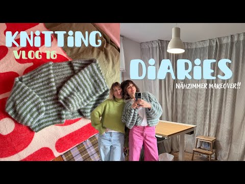 XXXL October knitting vlog: sewing room makeover, knitting meetups, current WIPs, wool haul and f...