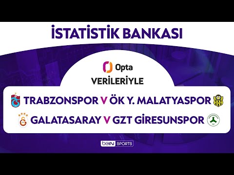 Trabzonspor - ÖK Yeni Malatyaspor, Galatasaray - GZT Giresunspor | İstatistik Bankası