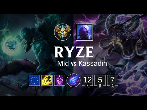 Ryze Mid vs Kassadin - EUW Challenger Patch 8.23