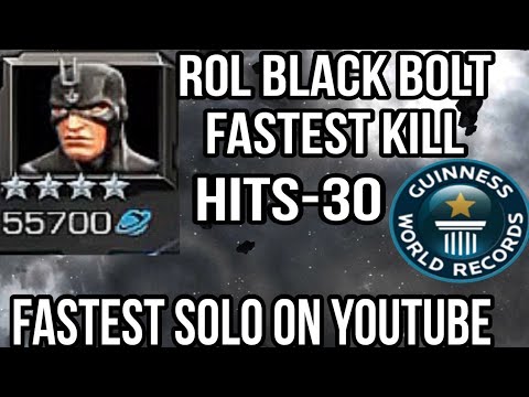 ROL Black Bolt Fastest SOLO|ROL Black Bolt In 30 Hits Mcoc